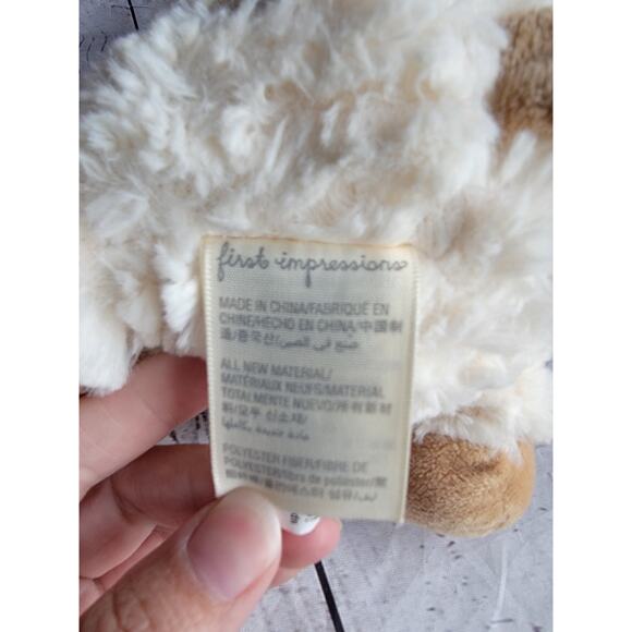 First Impressions Plush Giraffe Stuffed Animal Cream Brown Spots Plush Soft Toy - Picture 7 of 8